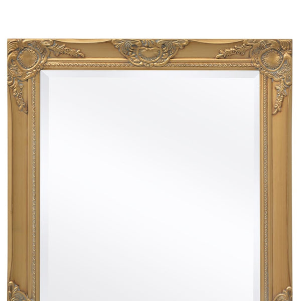 Wall Mirror Baroque Style 100X50 Cm Gold Mirrors