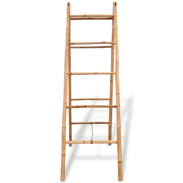 Bamboo Double Towel Rack With Five Rungs Bathroom Accessory 50 By 160 Centimetres Towel Racks