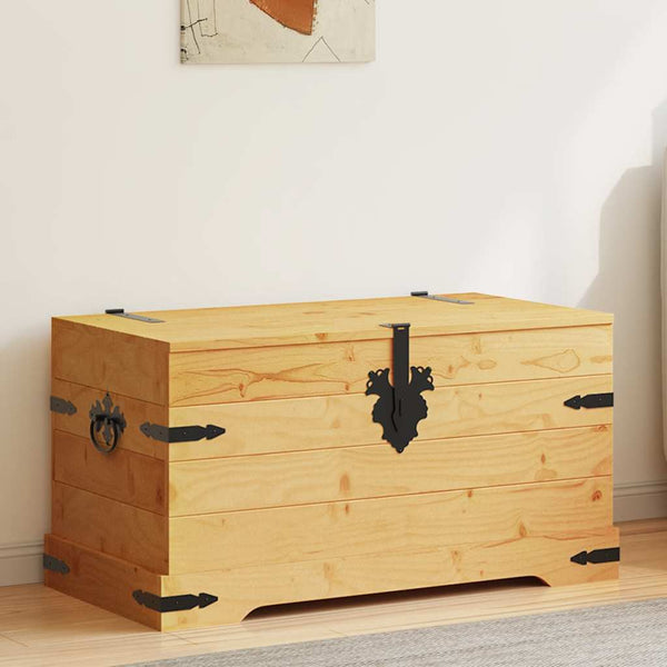 Vidaxl Storage Chest Mexican Pine Corona Range 91X49.5X47 Cm Blanket Boxes
