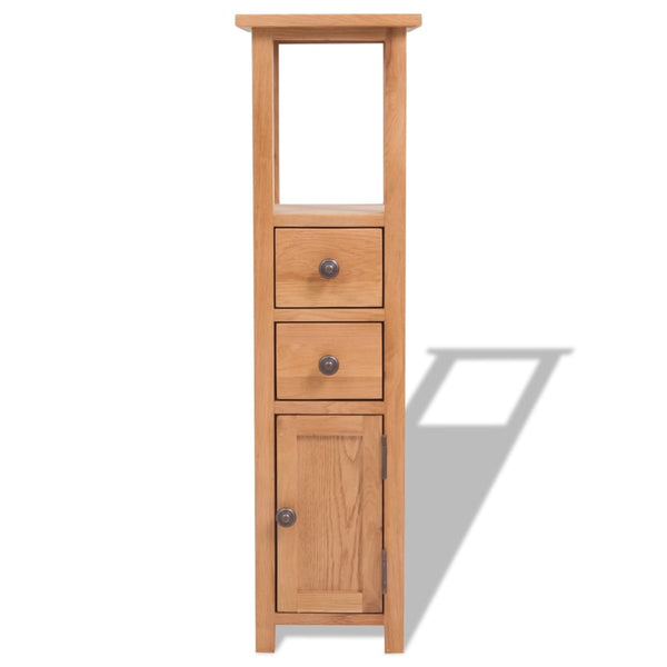 Corner Cabinet 26X26x94 Cm Solid Oak Wood
