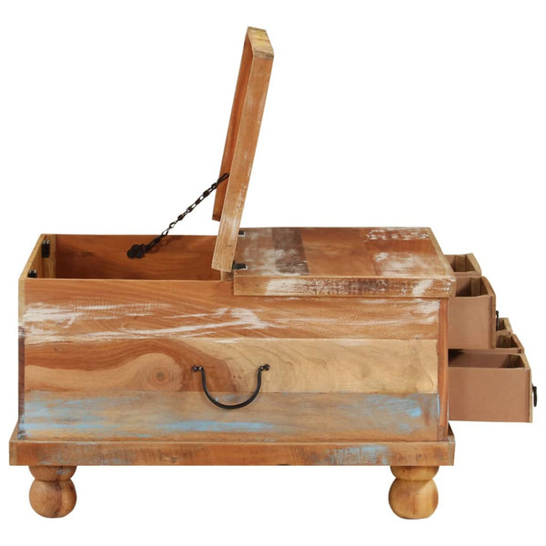 Coffee Table Reclaimed Wood 70X70x38 Cm Coffee Tables