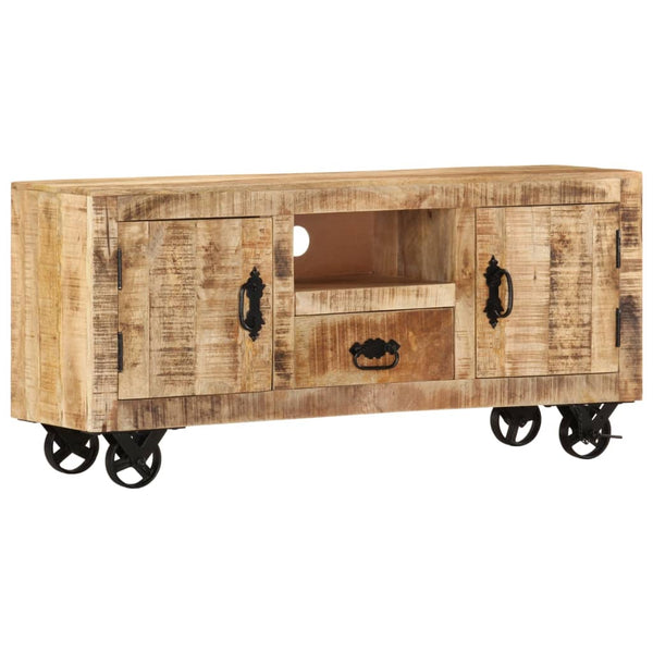 Tv Cabinet Rough Mango Wood 110X30x50 Cm