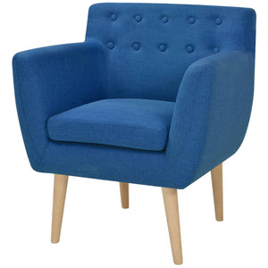 Armchair Blue Or Yellow Fabric