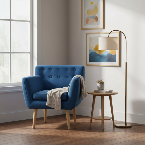 Vidaxl Armchair Blue Fabric Sofas Armchairs & Couches