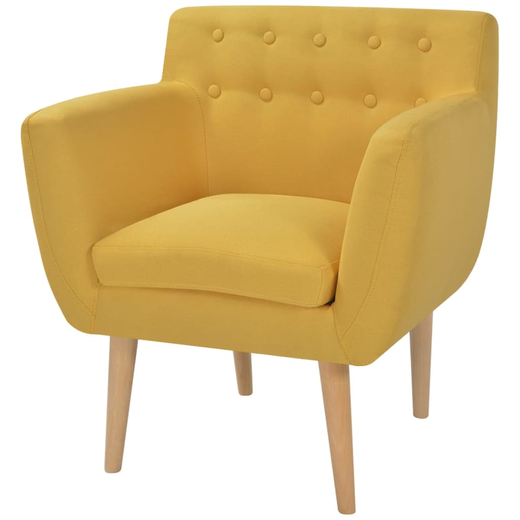 Armchair Yellow Fabric Sofas Armchairs & Couches