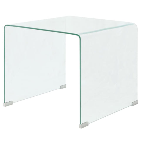 Coffee Table Tempered Glass 49.5X50x45 Cm Clear Coffee Tables
