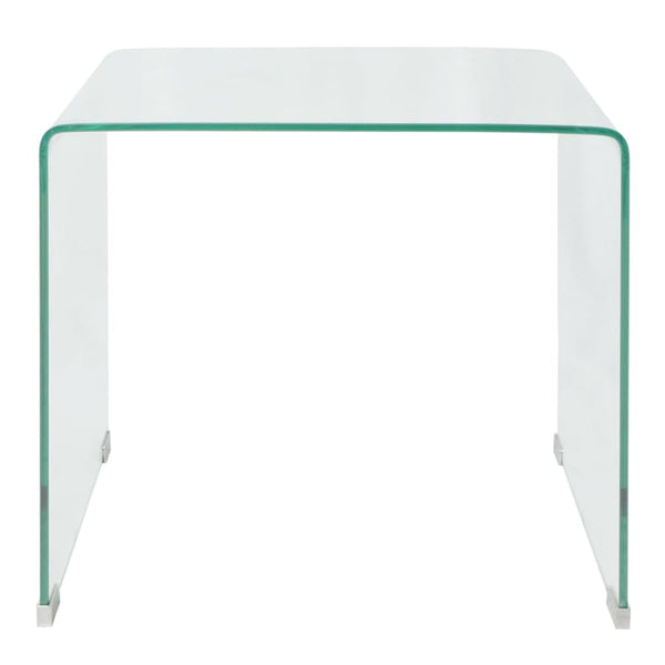 Coffee Table Tempered Glass 49.5X50x45 Cm Clear Coffee Tables