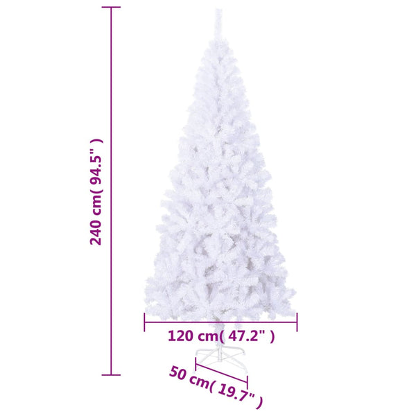 Vidaxl Artificial Christmas Tree L 240 Cm White Seasonal Decorations