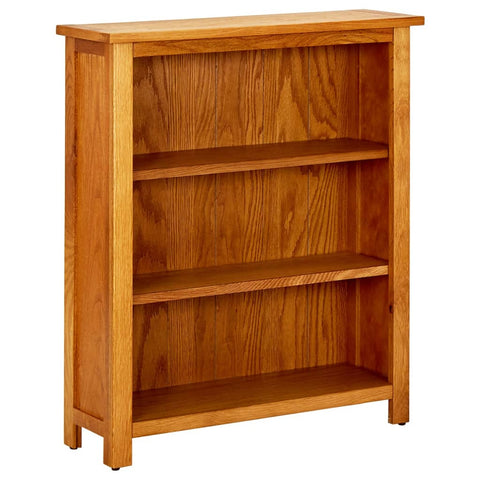 3-Tier Bookcase 70X22.5X82 Cm Solid Oak Wood