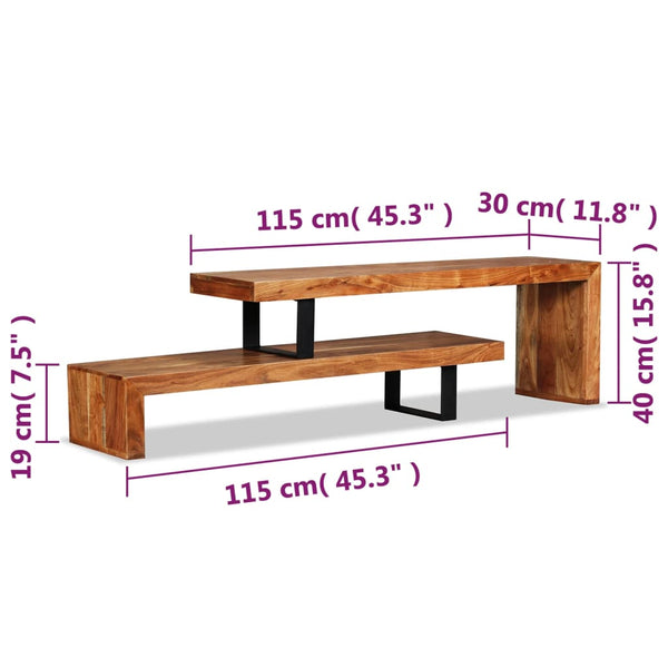 Tv Stand Solid Acacia Wood