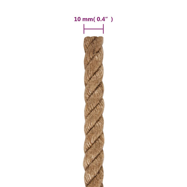 Vidaxl Rope 100% Jute 10Mm 100M Plant Ties & Supports
