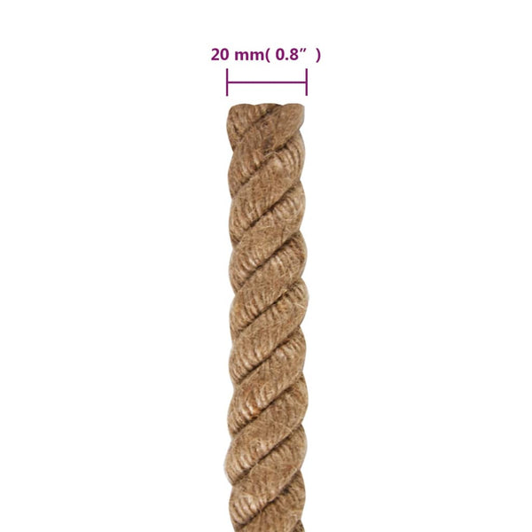 Vidaxl Rope 100% Jute 20 Mm 50 Ropes Cords & Slings