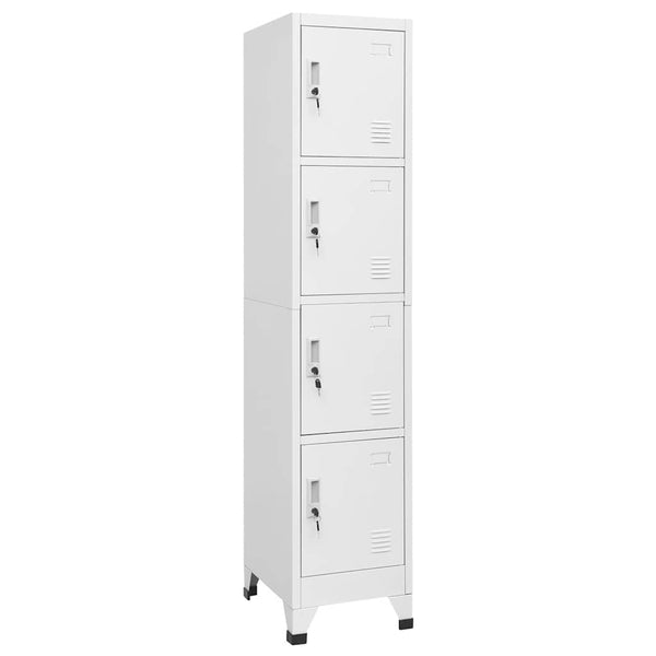 Vidaxl Locker Cabinet With 4 Compartments 38X45x180 Cm Cabinets & Cupboards