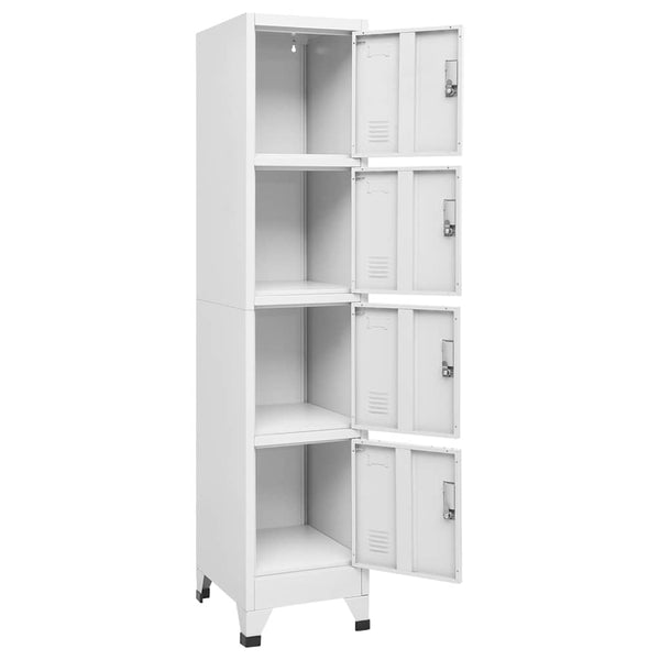 Vidaxl Locker Cabinet With 4 Compartments 38X45x180 Cm Cabinets & Cupboards