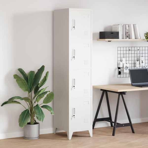Vidaxl Locker Cabinet With 4 Compartments 38X45x180 Cm Cabinets & Cupboards