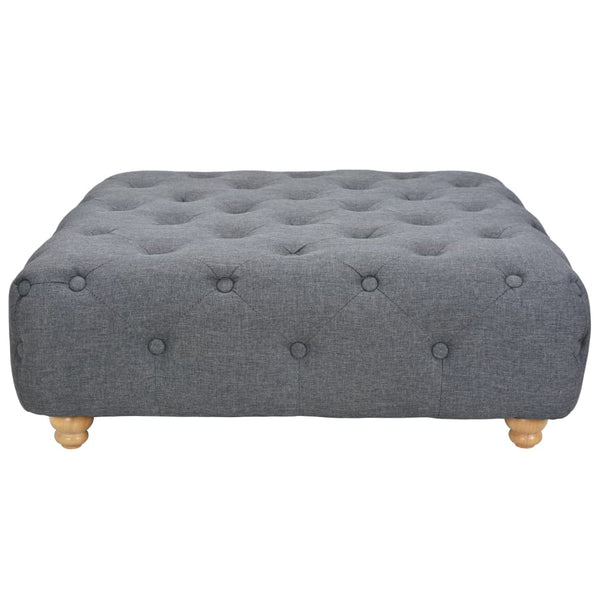 Pouffe Fabric 80X80x30 Cm Dark Grey Ottomans Footstools & Poufs