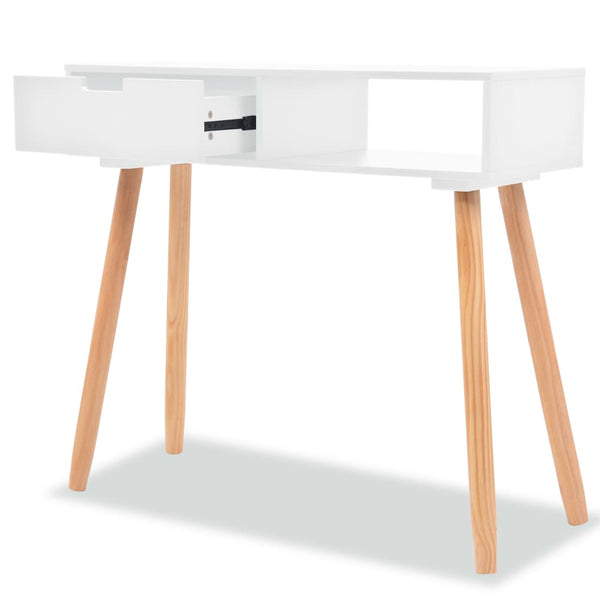 Hall Tables Console Table Solid Pinewood 80X30x72 Cm White