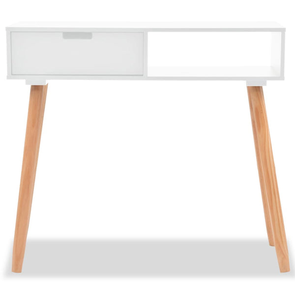 Hall Tables Console Table Solid Pinewood 80X30x72 Cm White