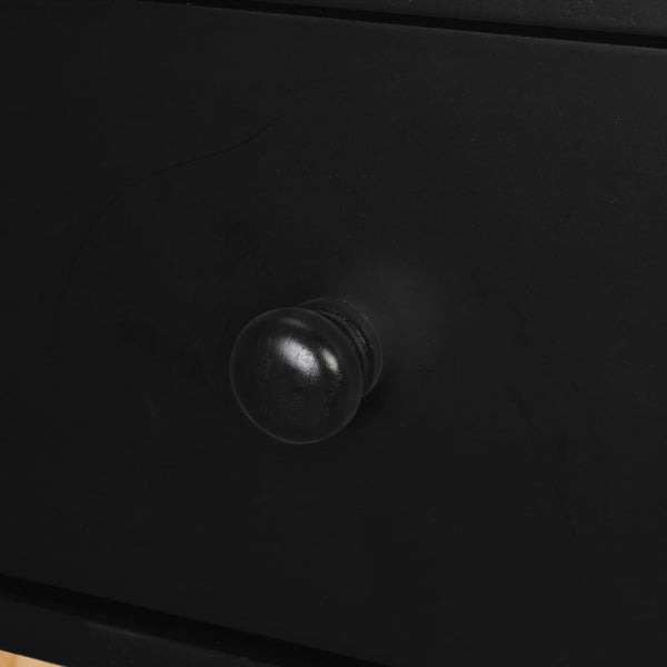 Bedside Tables 2 Pcs Solid Pinewood 40X30x61cm Black