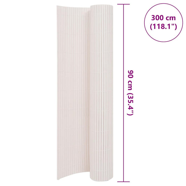 Vidaxl Double Sided Garden Fence 90X300 Cm White Garden Privacy Screens
