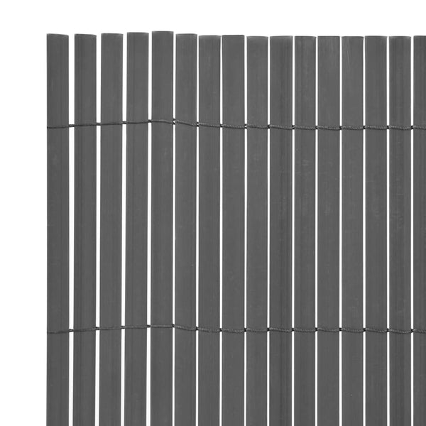 Vidaxl Double Sided Garden Fence Pvc 90X300 Cm Grey Fence Panels