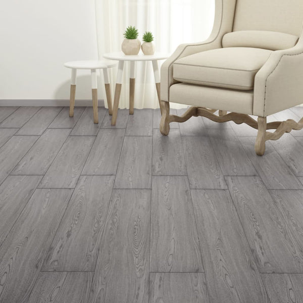 Vidaxl Non Self Adhesive Pvc Flooring Planks 5.26 Ma Mm Dark Grey Vinyl Flooring