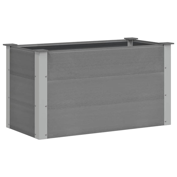 Vidaxl Garden Raised Bed Wpc 100X50x54 Cm Grey Raised Garden Beds