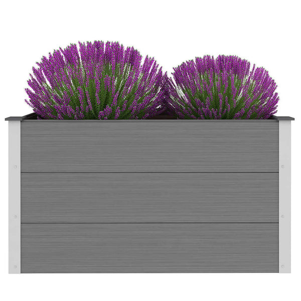Vidaxl Garden Raised Bed Wpc 100X50x54 Cm Grey Raised Garden Beds