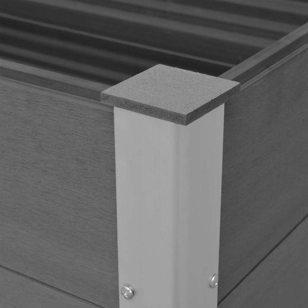 Vidaxl Garden Raised Bed Wpc 100X50x54 Cm Grey Raised Garden Beds