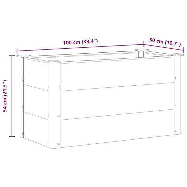 Vidaxl Garden Raised Bed Wpc 100X50x54 Cm Grey Raised Garden Beds