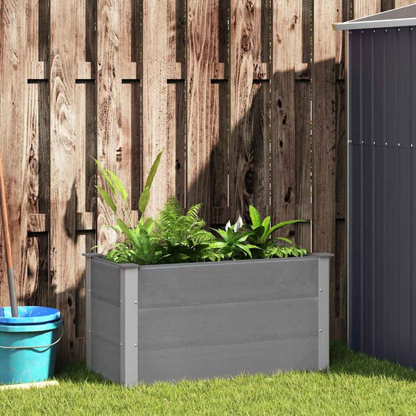 Vidaxl Garden Raised Bed Wpc 100X50x54 Cm Grey Raised Garden Beds