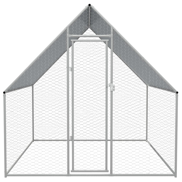 Outdoor Chicken Cage Galvanised Steel 2X2x1.92 M
