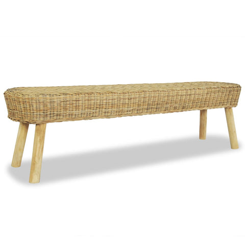 Hall Bench 160X35x45 Cm Natural Rattan Benches
