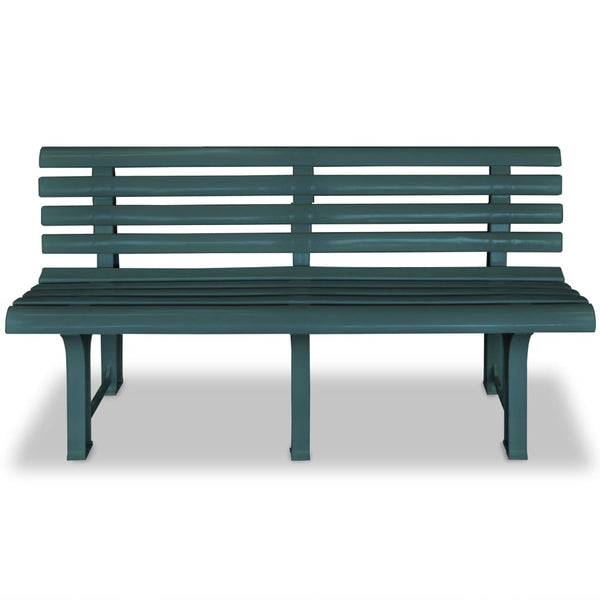 Garden Bench 145.5 Cm Plastic Green Patio Benches