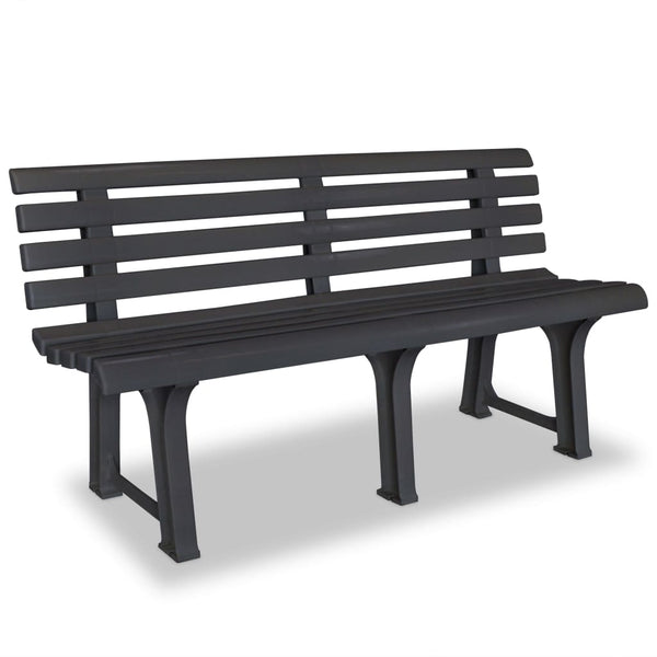Vidaxl Garden Bench 145.5 Cm Plastic Anthracite Benches