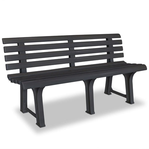 Vidaxl Garden Bench 145.5 Cm Plastic Anthracite Benches