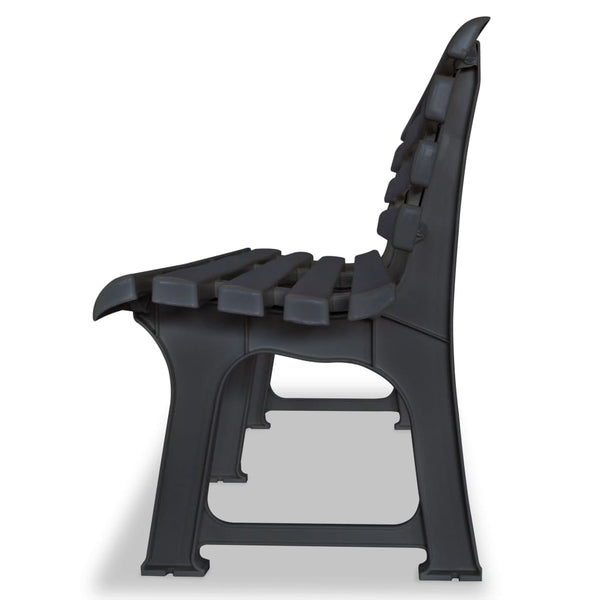 Vidaxl Garden Bench 145.5 Cm Plastic Anthracite Benches