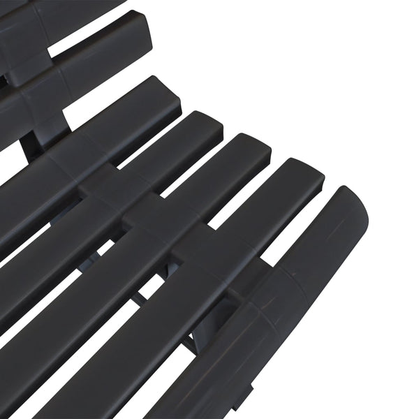 Vidaxl Garden Bench 145.5 Cm Plastic Anthracite Benches