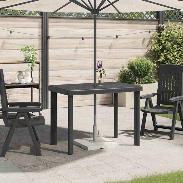 Vidaxl Garden Table Anthracite 101X68x72 Cm Plastic Patio & Garden Tables