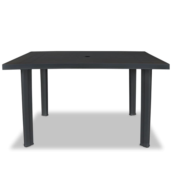 Vidaxl Garden Table Anthracite 126X76x72 Cm Plastic Patio & Garden Tables