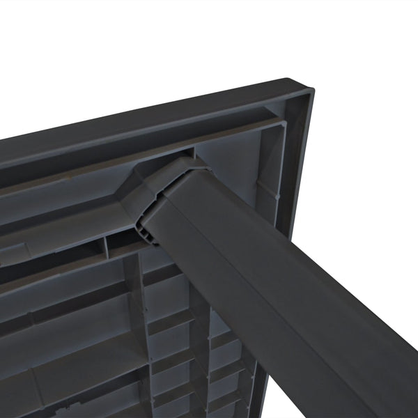 Vidaxl Garden Table Anthracite 126X76x72 Cm Plastic Patio & Garden Tables