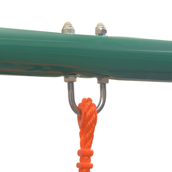 Vidaxl Swing Set With Slide And 3 Seats Orange Outdoor Swings