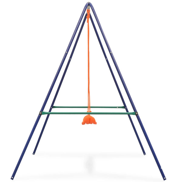 Vidaxl 2 In 1 Single Swing And Little One Orange Outdoor Swings