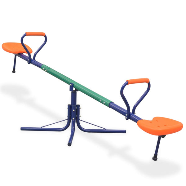 360 Degree Rotating Seesaw Orange Outdoor Swings