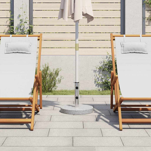 Vidaxl Parasol Base Granite Round 20 Kg Patio Umbrellas
