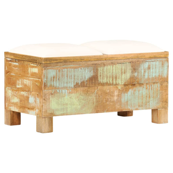 Vidaxl Storage Bench Solid Reclaimed Wood 80X40x40 Cm Benches Bar Stools