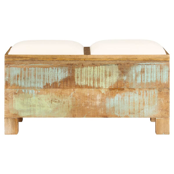 Vidaxl Storage Bench Solid Reclaimed Wood 80X40x40 Cm Benches Bar Stools