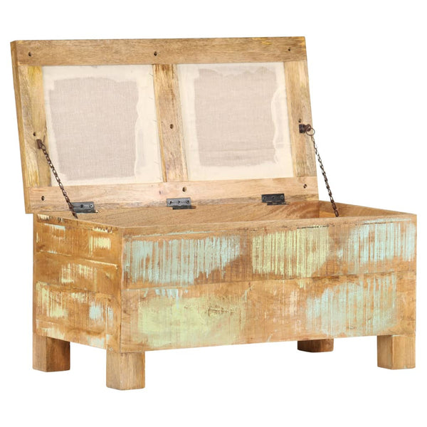 Vidaxl Storage Bench Solid Reclaimed Wood 80X40x40 Cm Benches Bar Stools