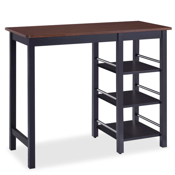 Vidaxl Bar Set 3 Pieces Mdf Black Benches Bar Stools