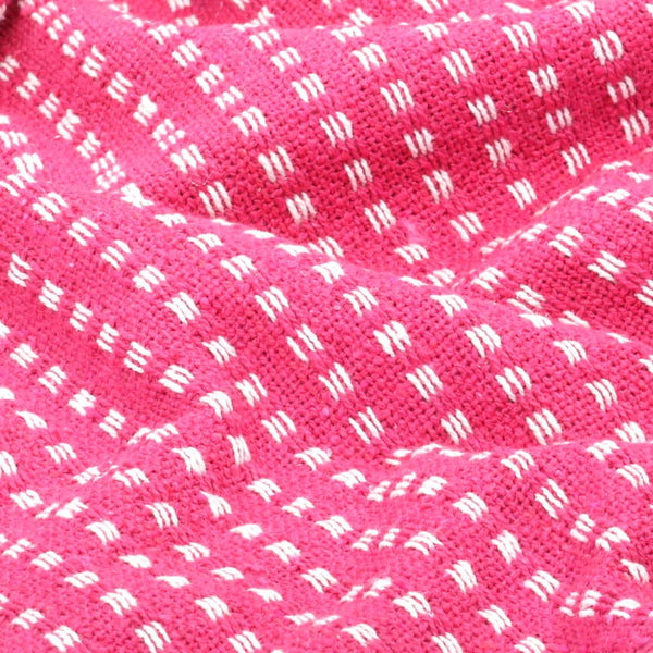 Throw Cotton Squares 125X150 Cm Pink Throws & Afghans